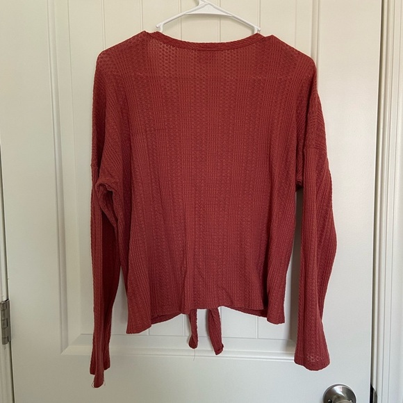 NWOT‎ | Paper Crane women’s knit button down knotted top — small - Picture 6 of 6